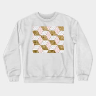 Dazzling marble geo - golden Crewneck Sweatshirt